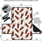 Cola Pattern Print Half Sofa Protector