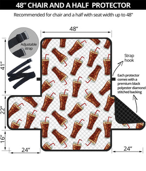 Cola Pattern Print Half Sofa Protector