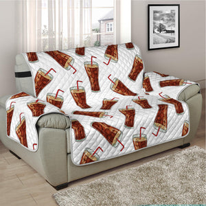 Cola Pattern Print Half Sofa Protector