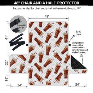 Cola Pattern Print Half Sofa Protector