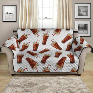 Cola Pattern Print Loveseat Protector