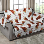 Cola Pattern Print Loveseat Protector