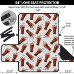 Cola Pattern Print Loveseat Protector