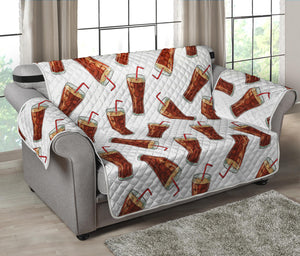 Cola Pattern Print Loveseat Protector