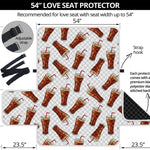 Cola Pattern Print Loveseat Protector