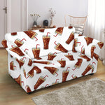 Cola Pattern Print Loveseat Slipcover