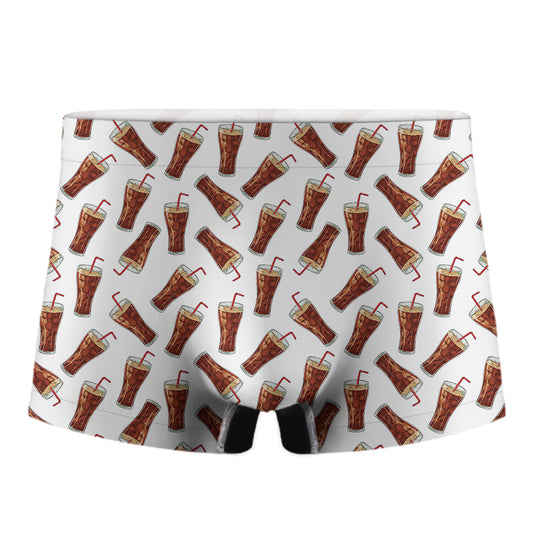 Cola Pattern Print Men's Boxer Briefs