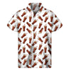 Cola Pattern Print Men's Short Sleeve Shirt