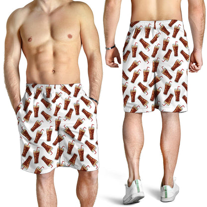Cola Pattern Print Men's Shorts