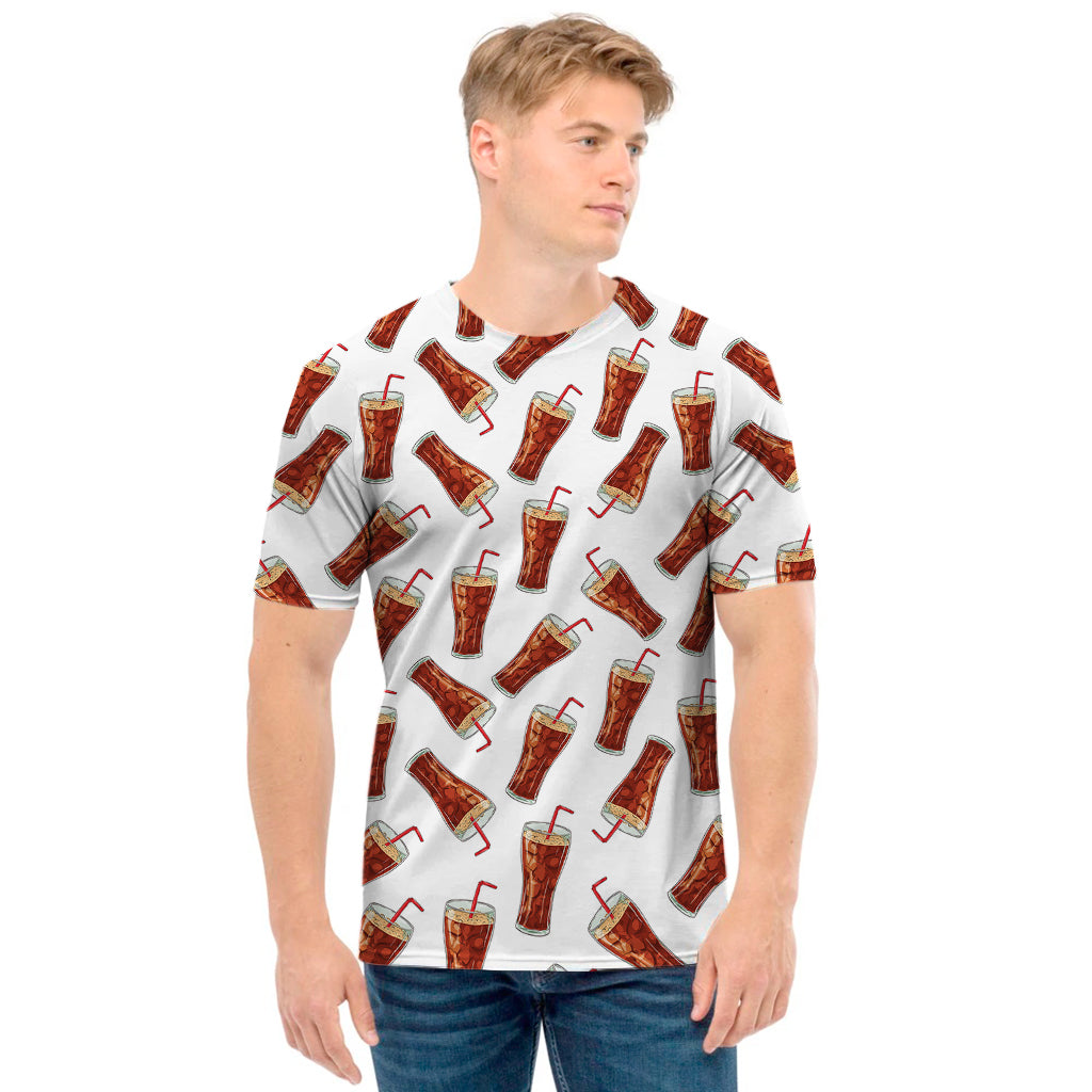 Cola Pattern Print Men's T-Shirt