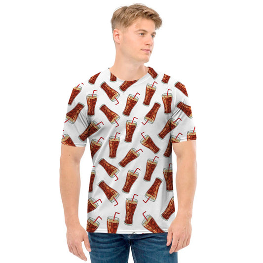 Cola Pattern Print Men's T-Shirt