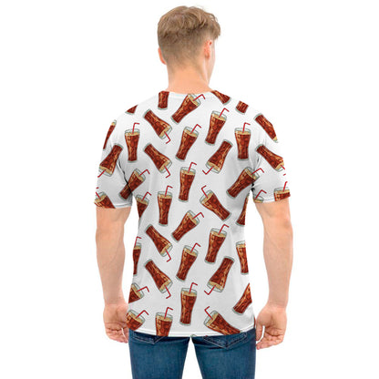 Cola Pattern Print Men's T-Shirt