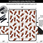 Cola Pattern Print Oversized Sofa Protector