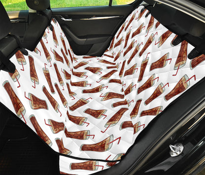 Cola Pattern Print Pet Car Back Seat Cover