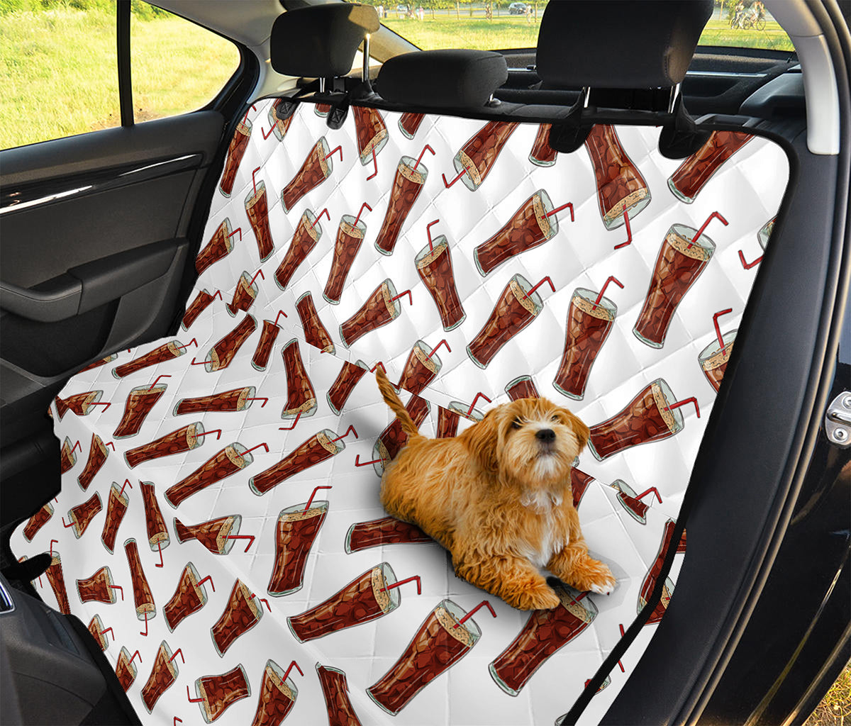 Cola Pattern Print Pet Car Back Seat Cover