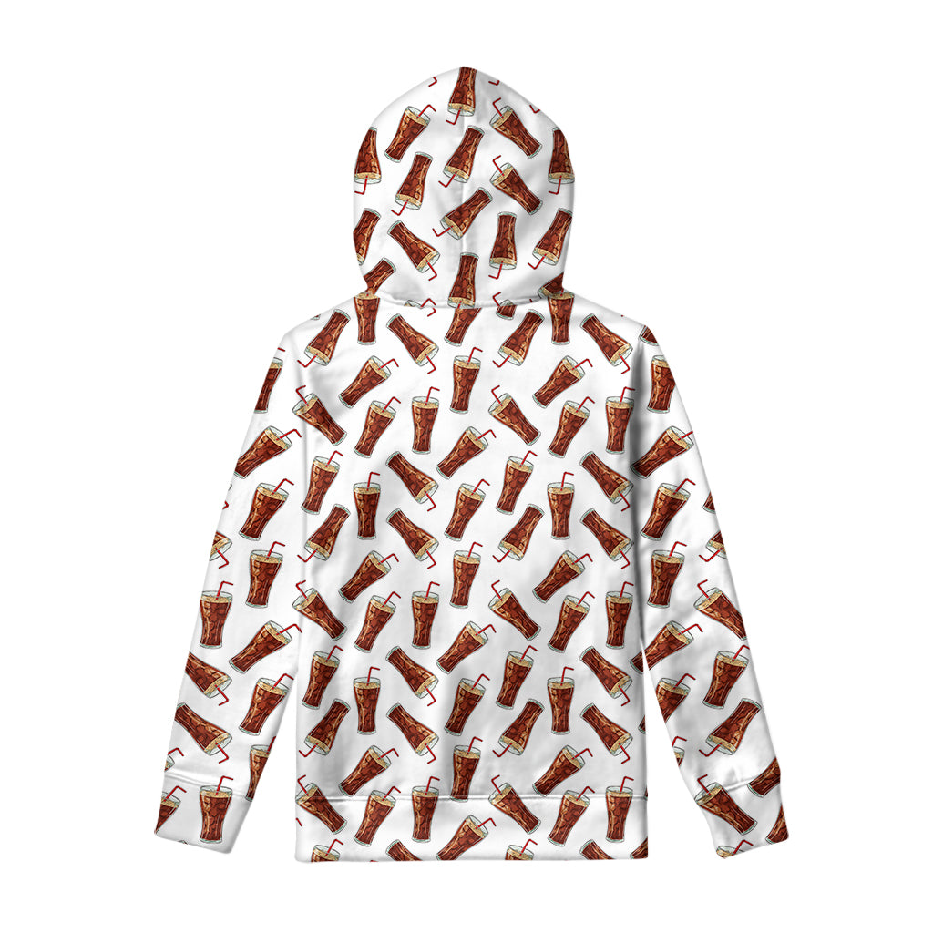 Cola Pattern Print Pullover Hoodie