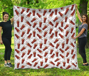 Cola Pattern Print Quilt