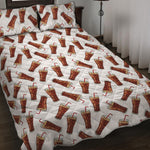 Cola Pattern Print Quilt Bed Set