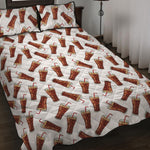 Cola Pattern Print Quilt Bed Set