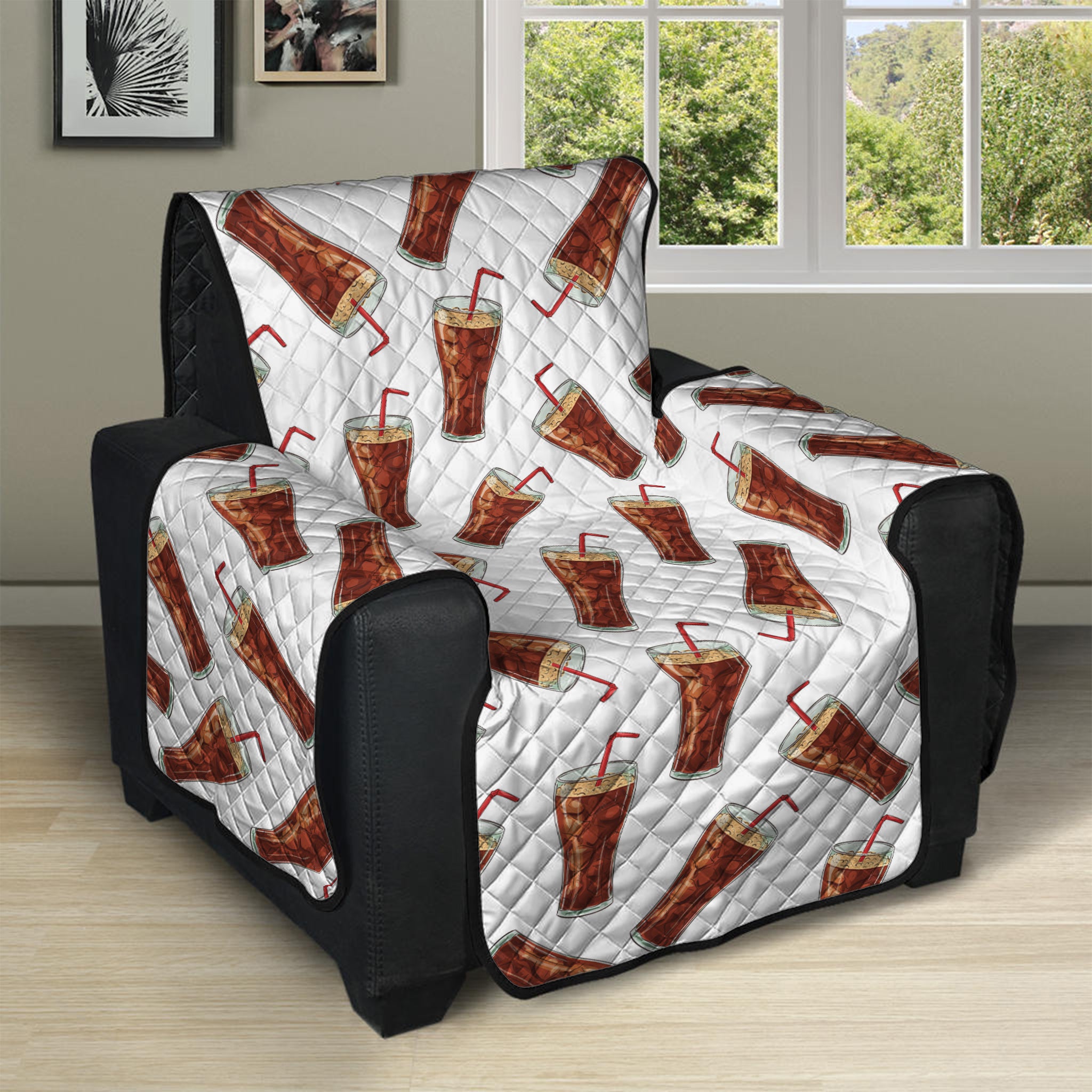 Cola Pattern Print Recliner Protector