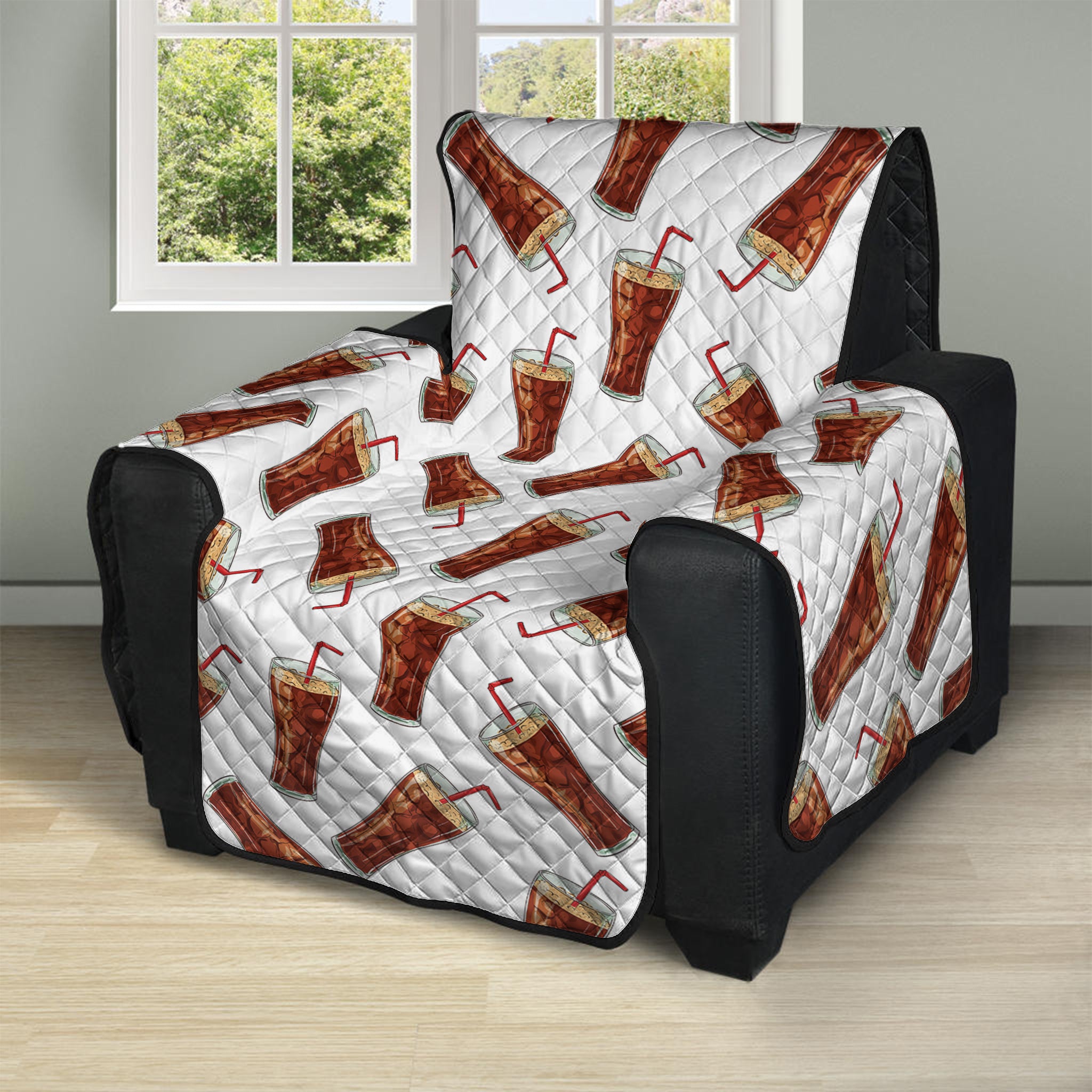 Cola Pattern Print Recliner Protector