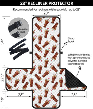 Cola Pattern Print Recliner Protector