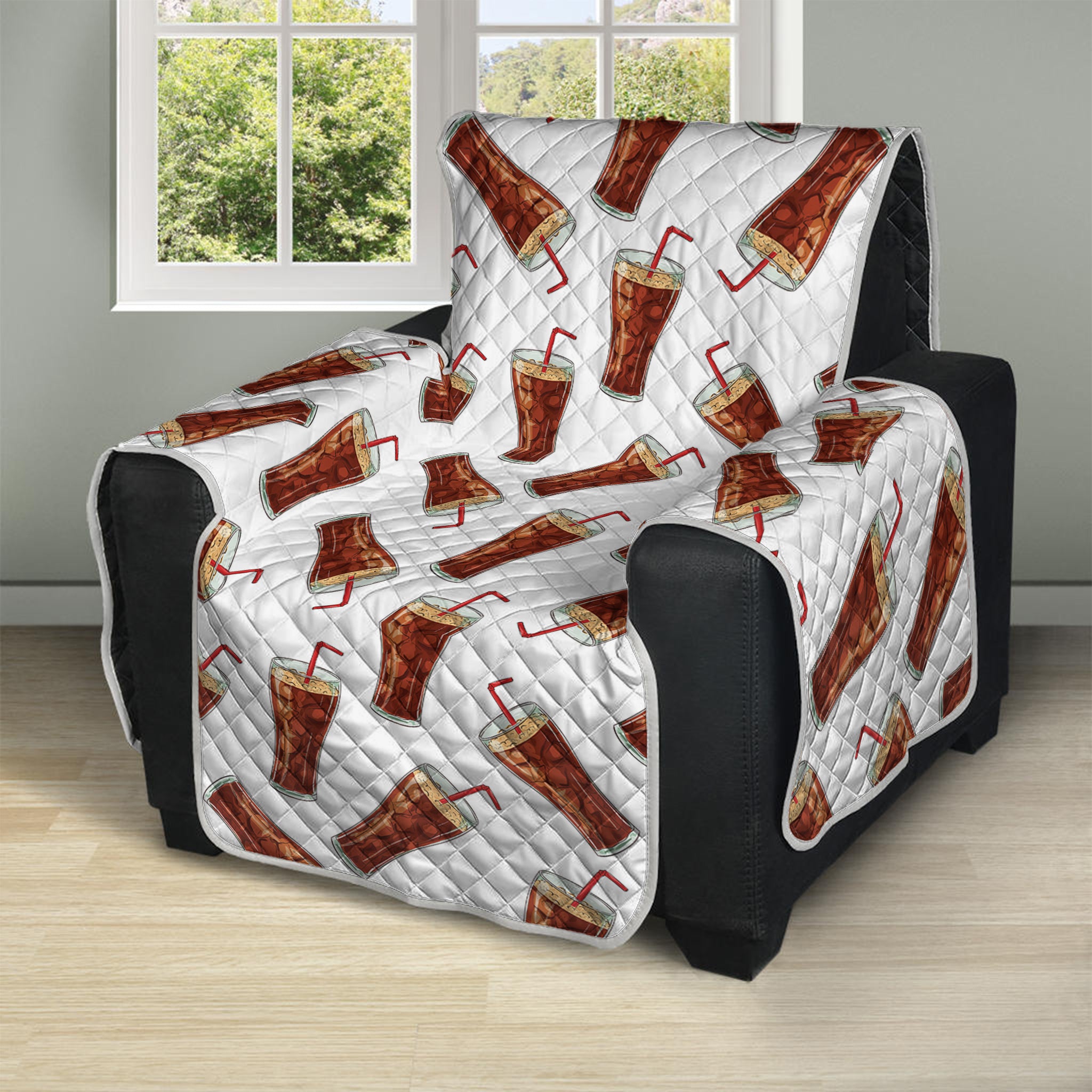 Cola Pattern Print Recliner Protector