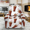 Cola Pattern Print Recliner Slipcover