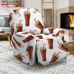 Cola Pattern Print Recliner Slipcover