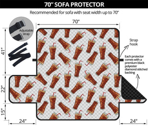 Cola Pattern Print Sofa Protector