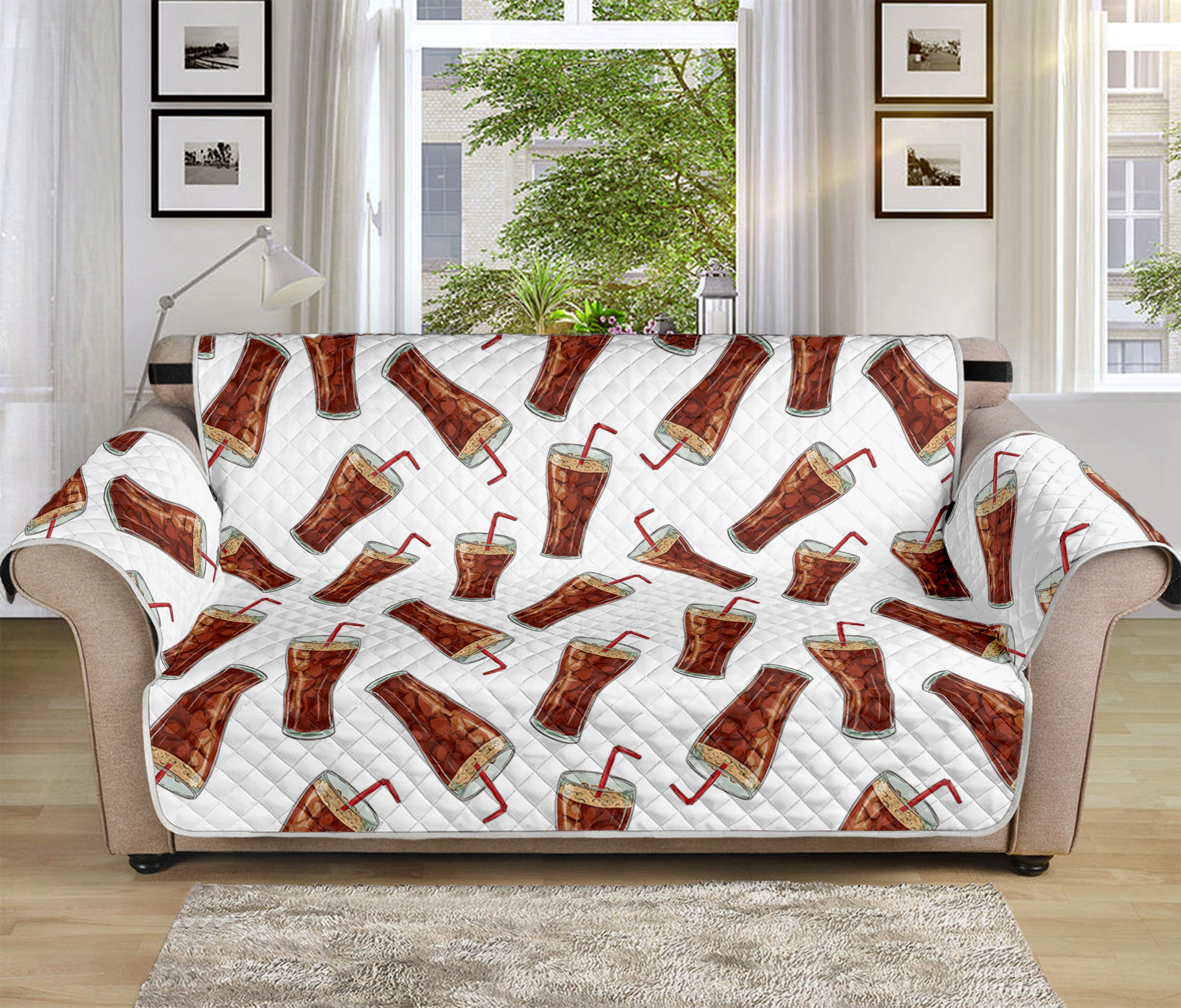 Cola Pattern Print Sofa Protector