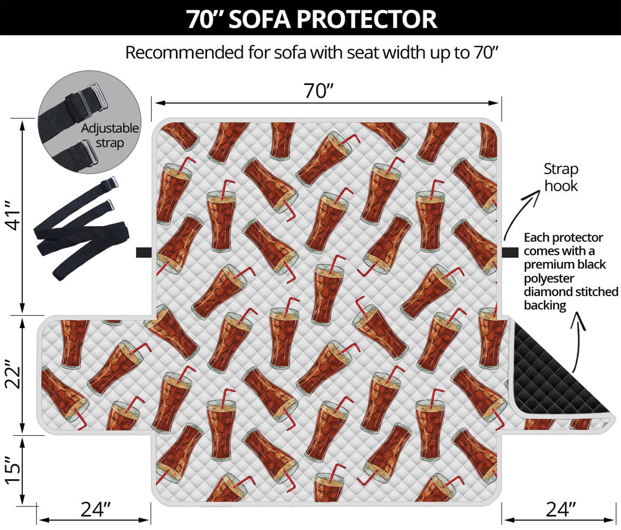 Cola Pattern Print Sofa Protector