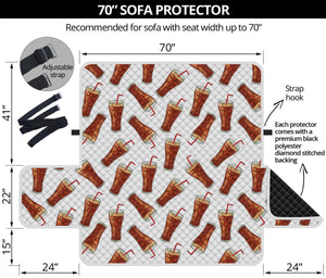 Cola Pattern Print Sofa Protector