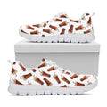 Cola Pattern Print White Running Shoes