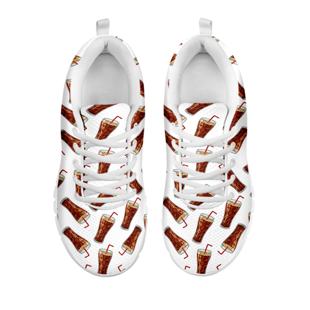 Cola Pattern Print White Sneakers