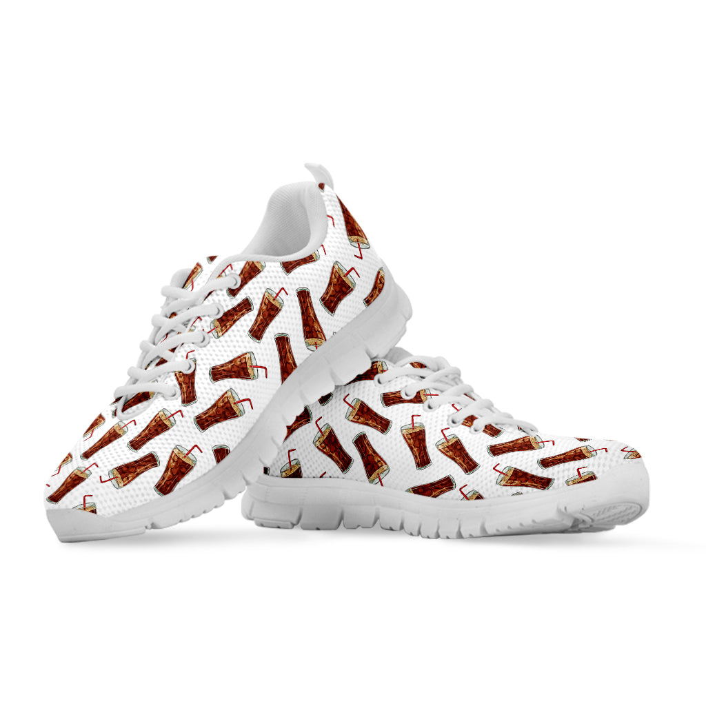 Cola Pattern Print White Sneakers