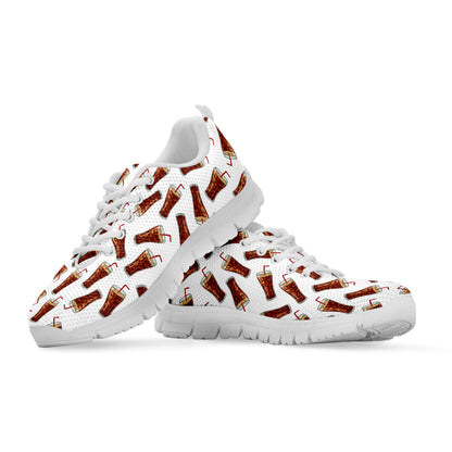 Cola Pattern Print White Sneakers