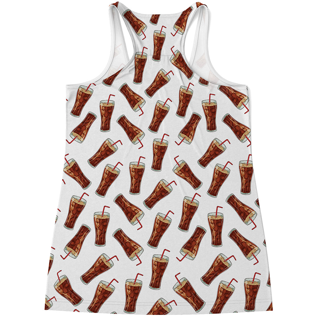 Cola Pattern Print Women's Racerback Tank Top