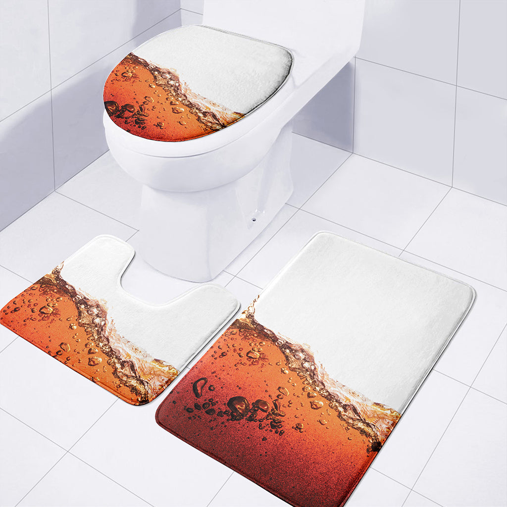 Cola Print 3 Piece Bath Mat Set