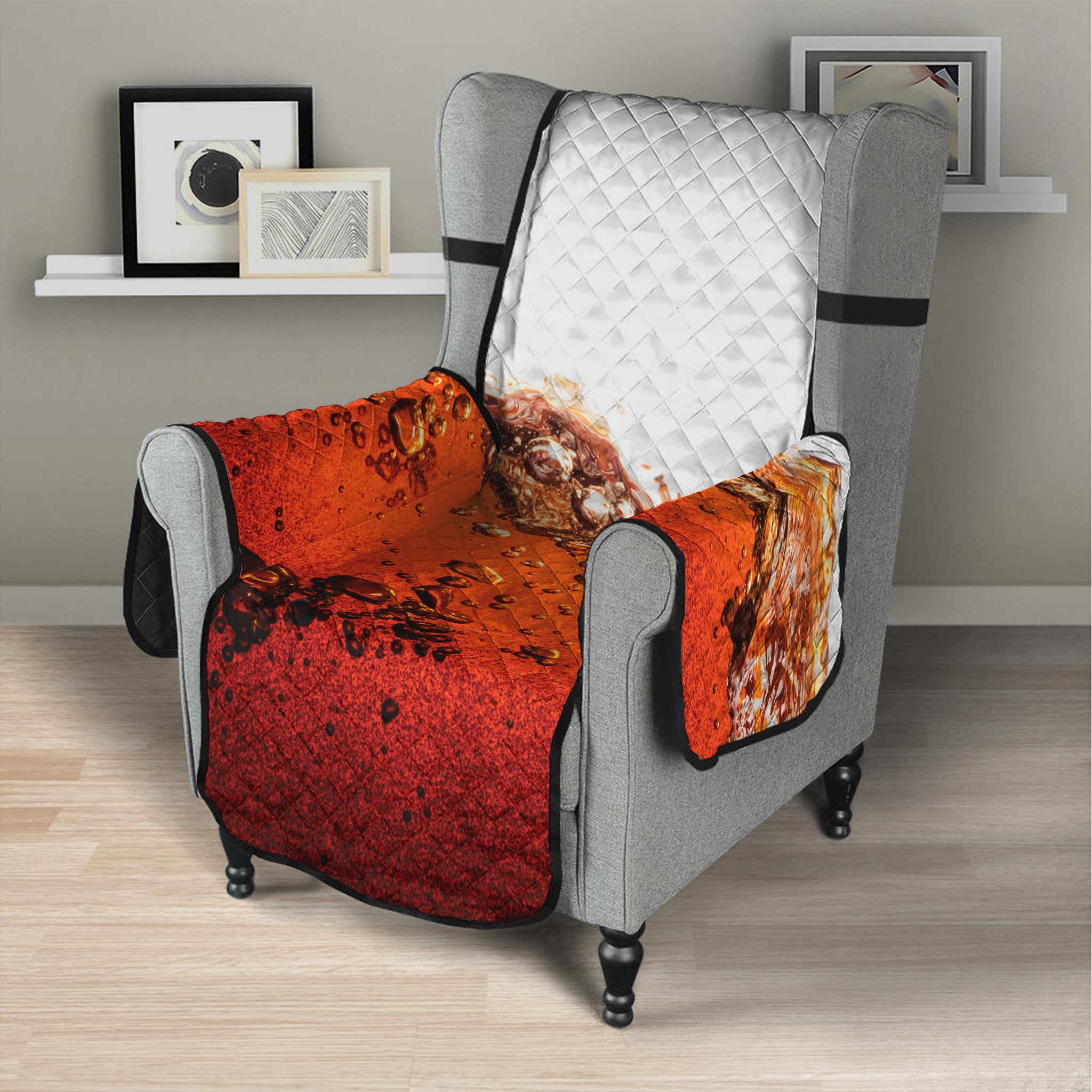 Cola Print Armchair Protector