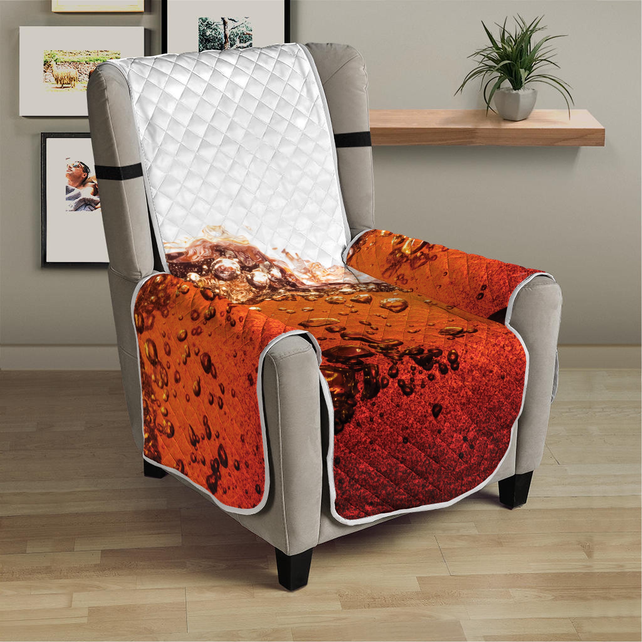 Cola Print Armchair Protector