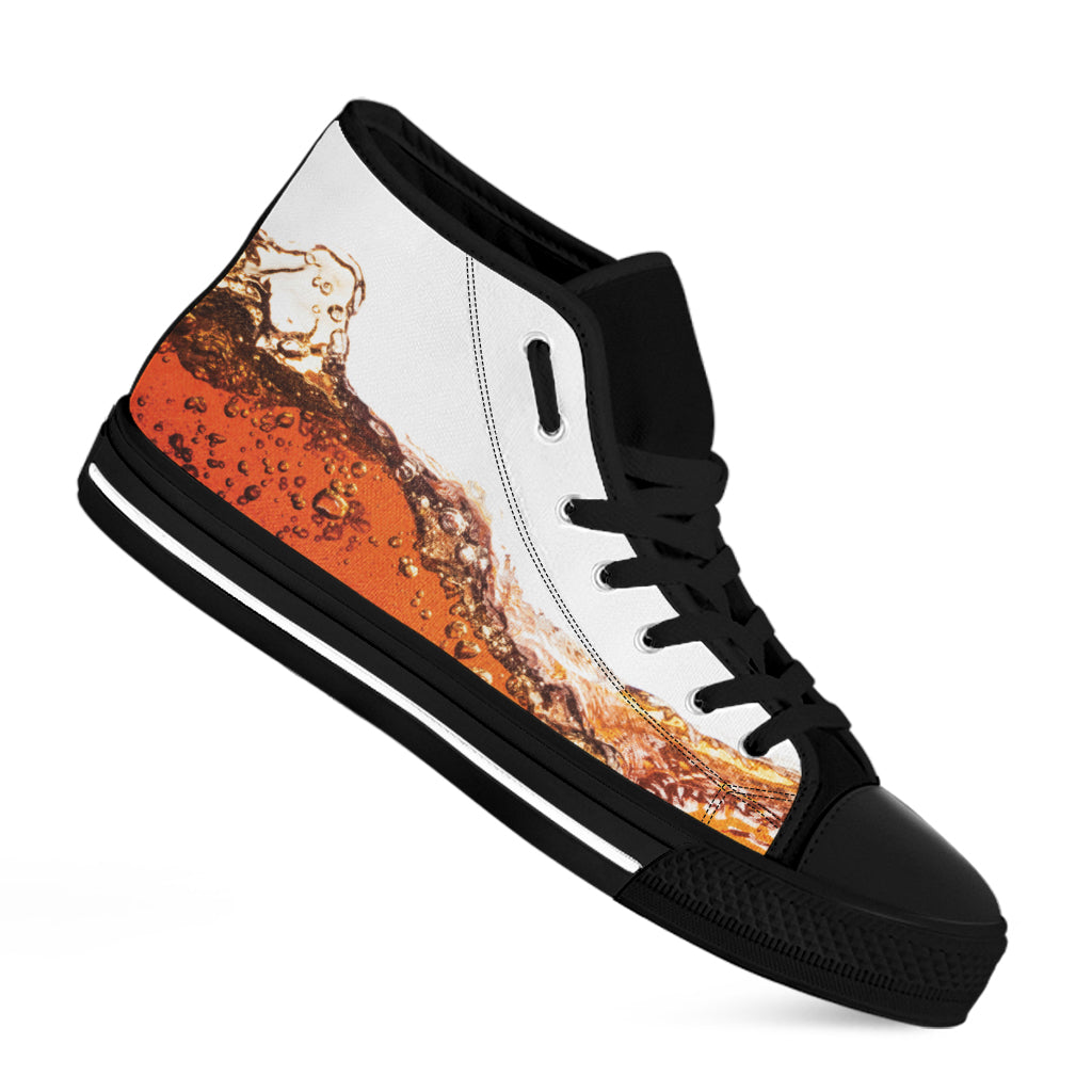 Cola Print Black High Top Shoes