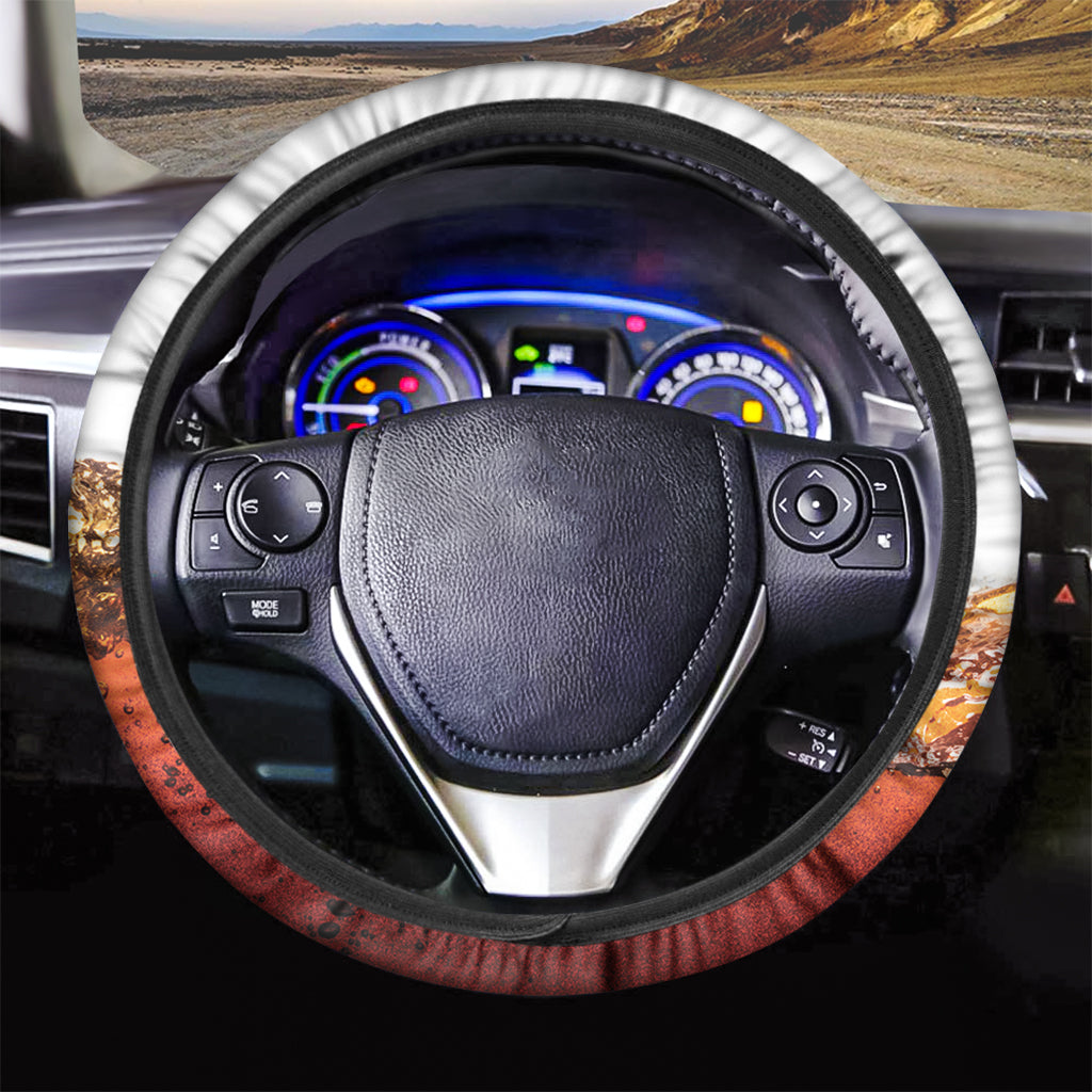 Cola Print Car Steering Wheel Cover
