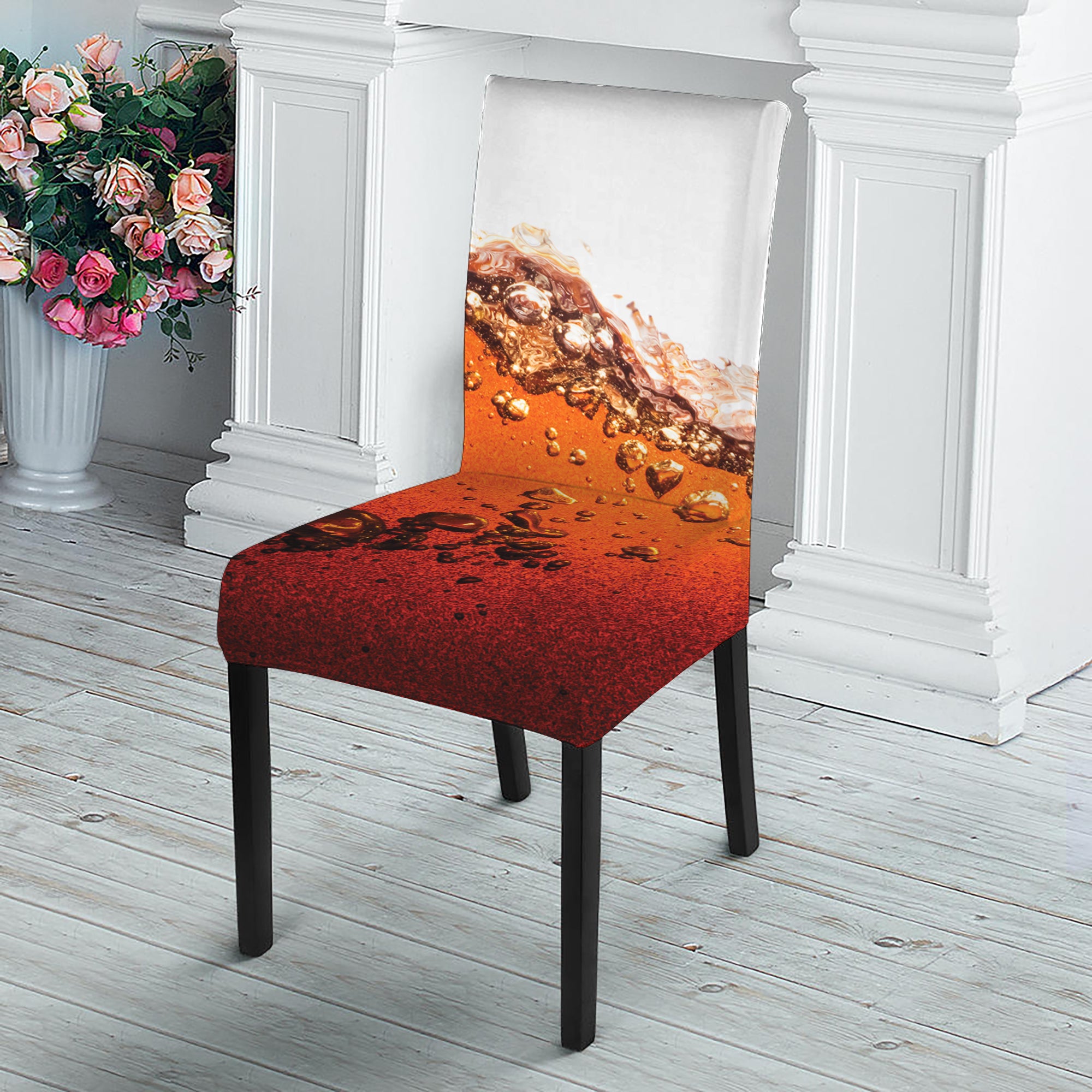 Cola Print Dining Chair Slipcover