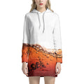 Cola Print Pullover Hoodie Dress