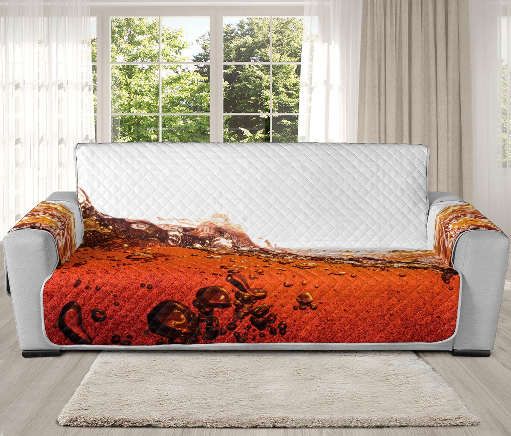 Cola Print Oversized Sofa Protector