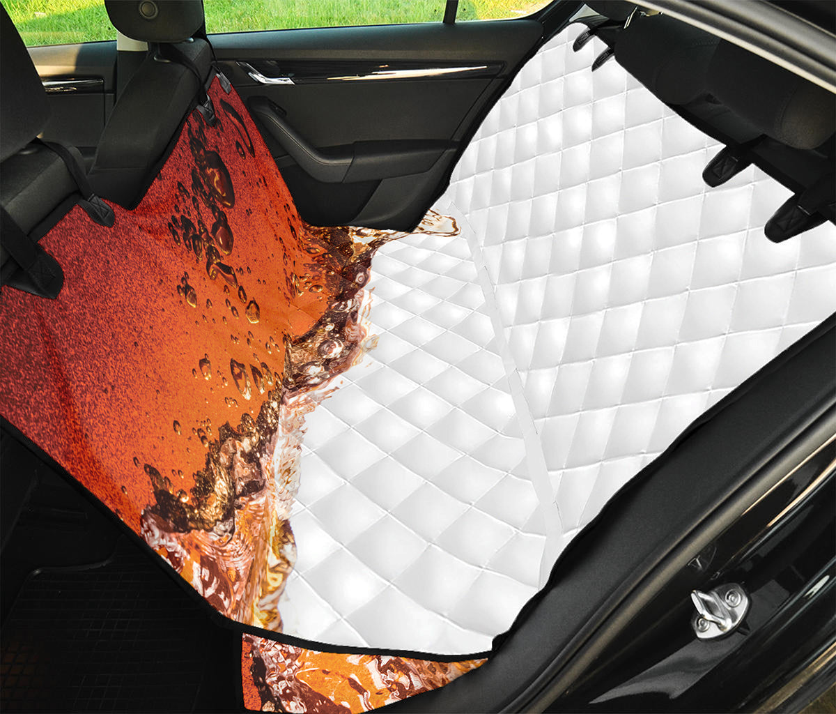 Cola Print Pet Car Back Seat Cover
