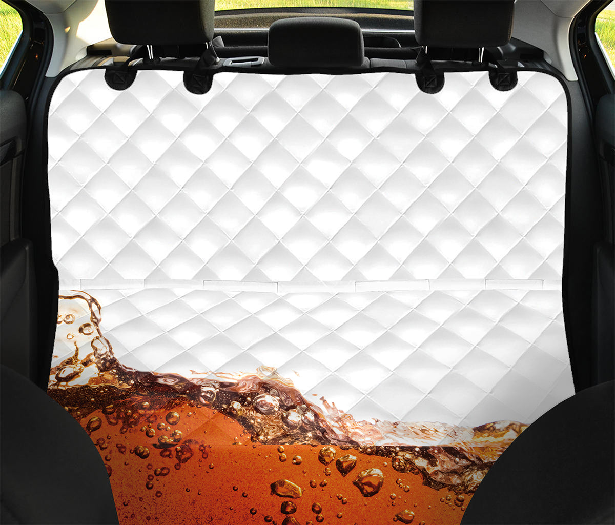 Cola Print Pet Car Back Seat Cover