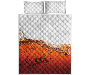 Cola Print Quilt Bed Set