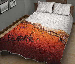 Cola Print Quilt Bed Set